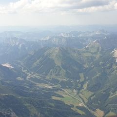 Flugwegposition um 14:56:47: Aufgenommen in der Nähe von Gemeinde Vordernberg, 8794, Österreich in 2789 Meter
